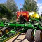 Dave McEachren plants corn into a biostrip on his Glencoe-area farm. Photo: John Greig