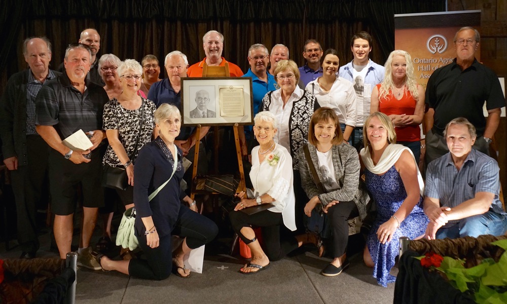 Descendants of inductee James J. Morrison.