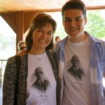 Inductee James J. Morrison's great granddaughter and great, great grandson wear special t-shirts in honour of their ancestor.