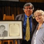 Inductee Barry Hill and his wife.