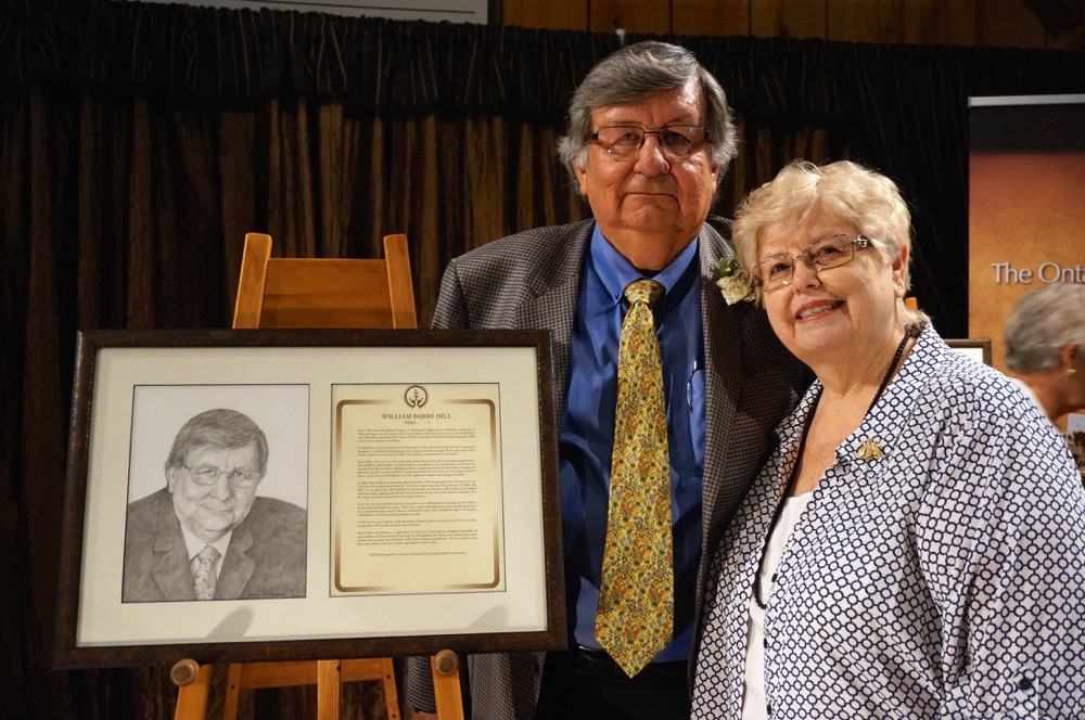 Inductee Barry Hill and his wife.