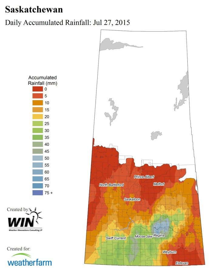Sask. crops get soaked, but may take yield hit