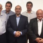 Officials from SALIC and Minerva Foods, shown here in a SALIC photo, signed a deal Wednesday for the Saudi firm to take a 19.95 per cent stake in the beef export company. (Salic.com)