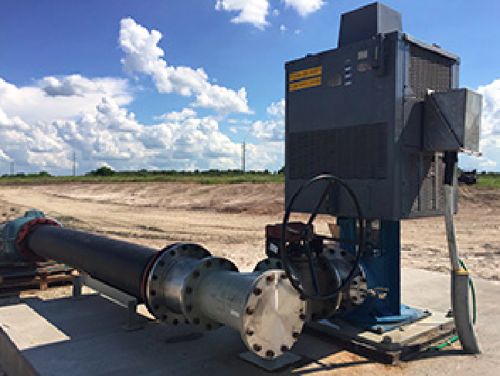Mosaic Co. said its staff at Mulberry, Fla. are using this on-site 800-foot-deep ground water well to recover water lost from the sinkhole formation at their phosphate facility. (MosaicCo.com)
