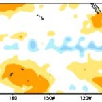 Anomalies in weekly averaged sea surface temperature (Celsius) over the Pacific for the week centred on Nov. 30, 2016. (CPC.ncep.noaa.gov)
