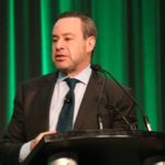 Prince Edward County landowner and political commentator David Frum spoke to the GFO March Classic in London. (John Greig photo)