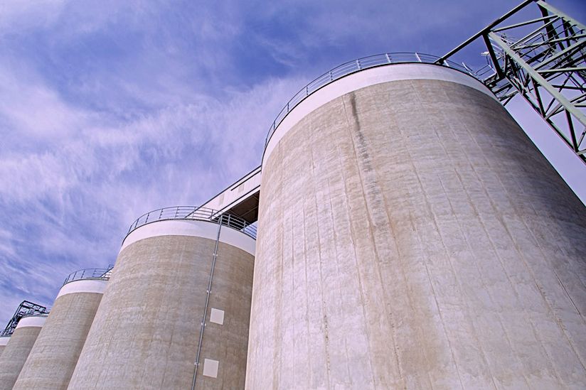 GrainsConnect Canada, whose terminal under construction at Maymont, Sask., is shown here, plans to open an elevator at Huxley, Alta. in 2019. (GrainsConnect.com)
