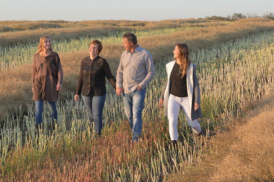Alanna Koch appears with her family on a new website for her candidacy as Saskatchewan Party leader. (Alannaforleader.ca)
