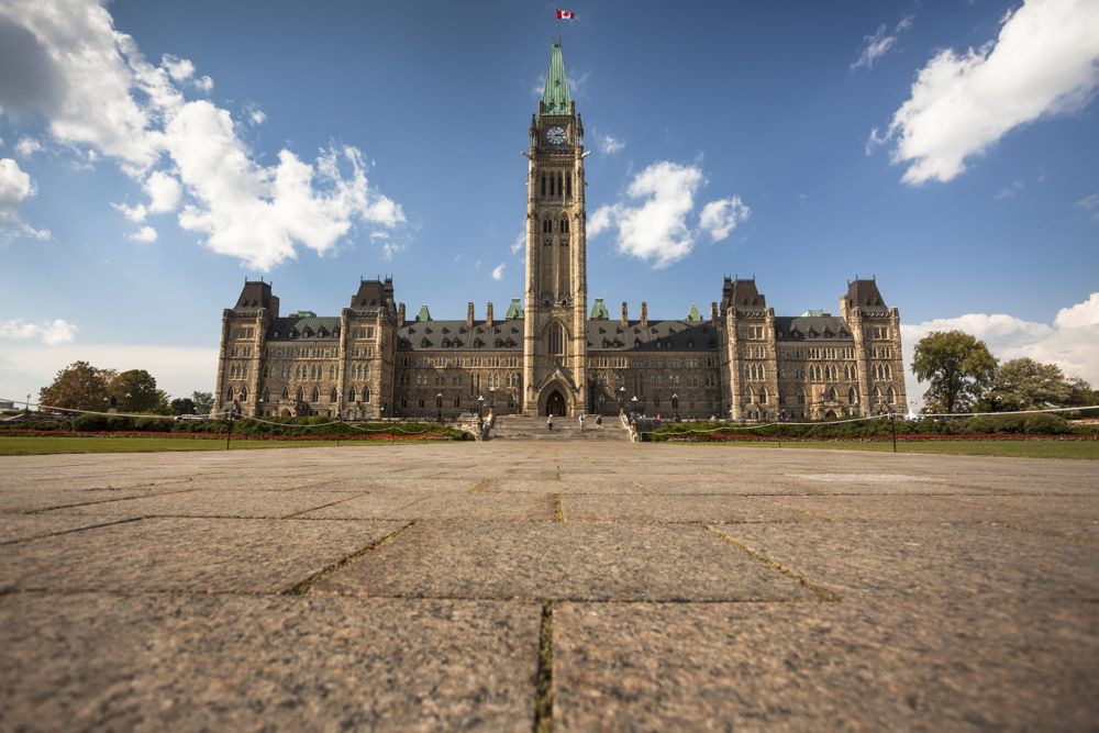 The Parliament Building and Peace Tower on Sept. 12, 2011.