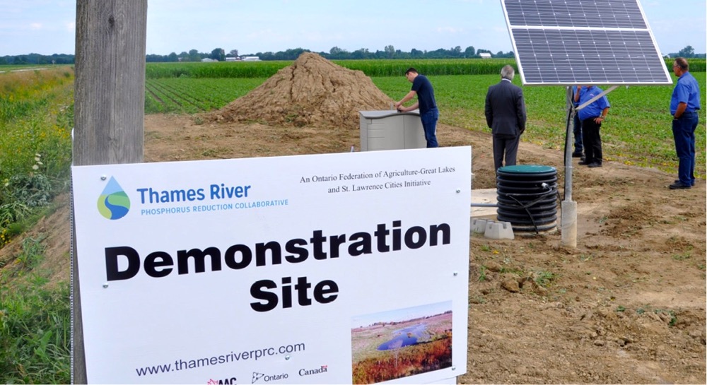 This demonstration site will show one of the options for managing phosphorus flow coming off farm fields.