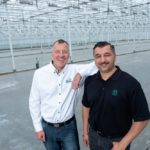 Zenabis’ CEO Rick Brar and chief growing officer Leo Benne in a Bevo facility at Langley, B.C. (CNW Group/Bevo Agro)