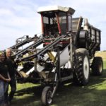 Brenda and Tom Snyder with their new Bertha corn picker.