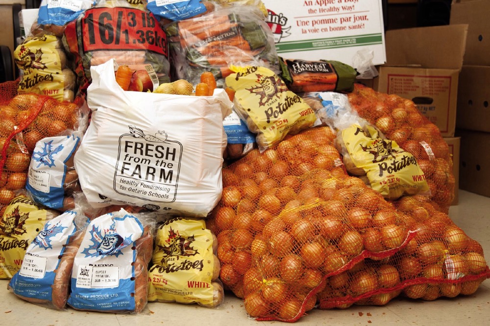 Produce is ready to be delivered as part of the Fresh From The Farm program. 