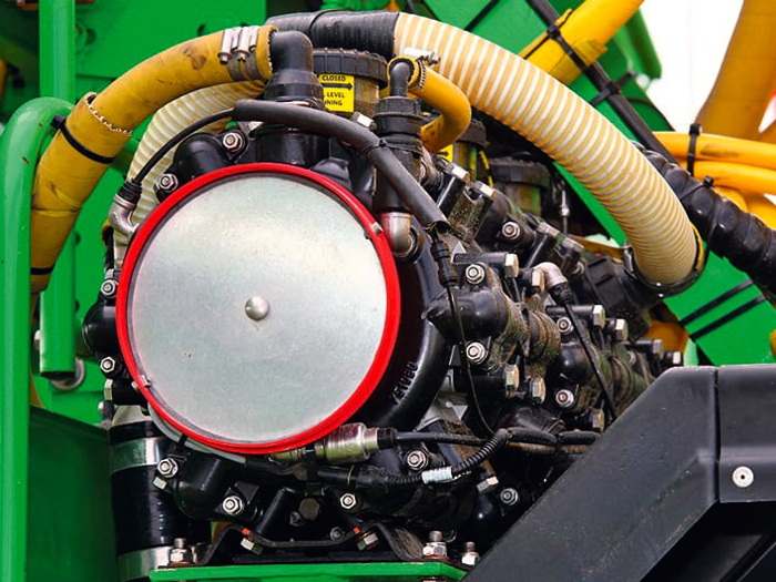 A 210 g.p.m. pump fills the machine.