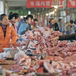 Shutting down small hog operations in China and moving production to large farms could result in a herd reduction that is the equivalent of almost the entire herd in the United States. This would drastically affect supply in the Asian country and in markets such as this one in Beijing.