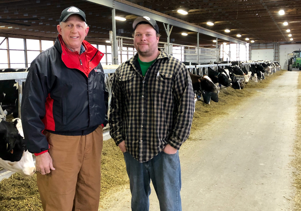 Dale, left, and Aaron Smith, like most Canadian dairy farmers significantly increased their milk production from 2011 to 2016.