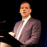 Graham Lloyd speaking at the Dairy Farmers of Ontario annual meeting in January.