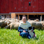 Romy Schill on her sheep farm.