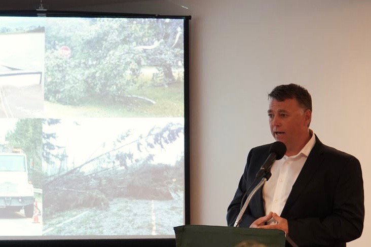 P.E.I. Premier Dennis King speaks Sept. 9, 2019 during an update on effects from Hurricane Dorian. (PrinceEdwardIsland.ca)
