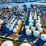 A group of oil tankers moored at a Texas oil refinery just outside of Houston, Texas. Photo: ArtWager/E+/Getty Images