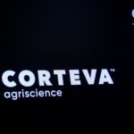 The logo and trading info for Corteva Agriscience displayed on the New York Stock Exchange in New York. Photo: Reuters/Brendan McDermid