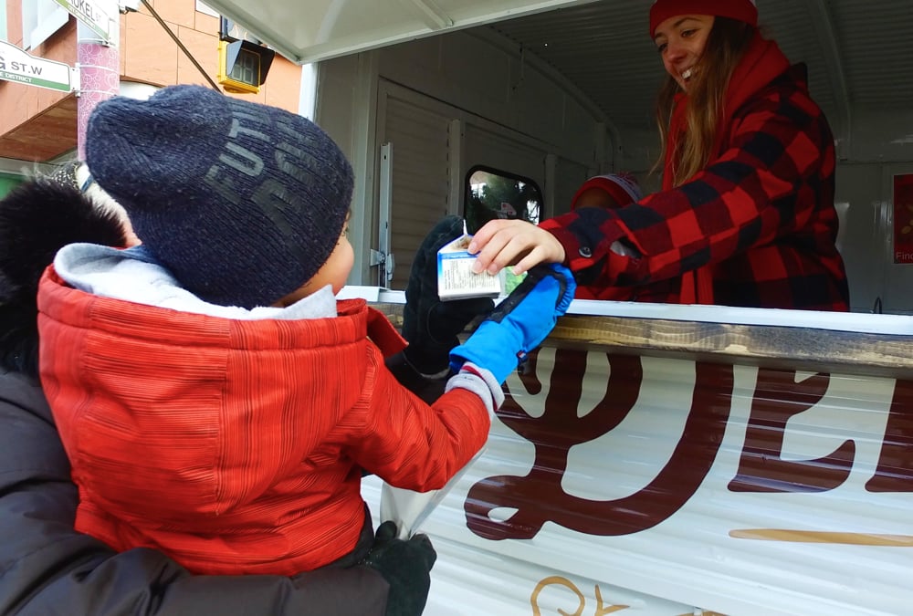 Cookies and milk were received at festivals, community events, tree farms and other places in Ontario where people were celebrating the holidays. The truck also visited shelters, fire fighters, police officers and crossing guards.