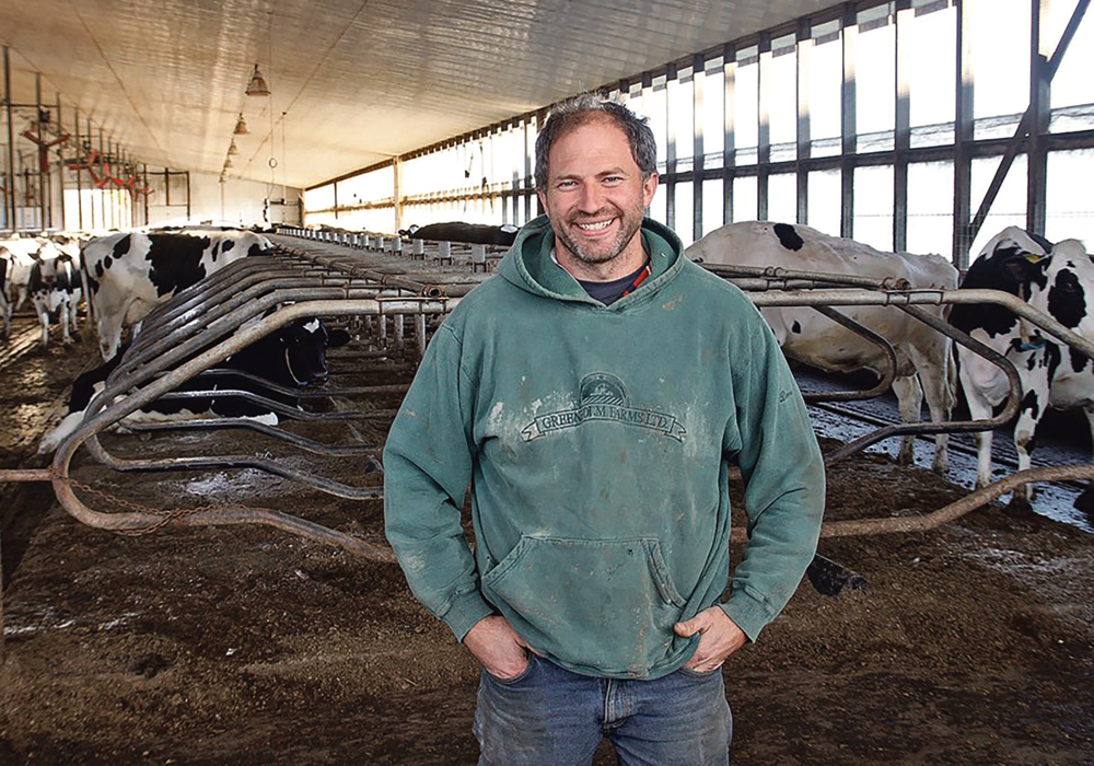 Dave Green and his parents, Gord and Laura Green, own Greenholm Farms in Embro, Ont. Methane gas produced from  organics and cattle manure generate electricity on the farm that is sold into the Ontario power grid.