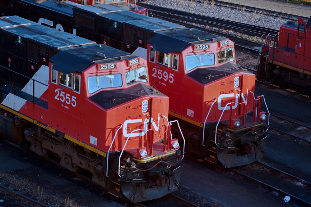CN locomotives in Winnipeg. (Photo courtesy CN)
