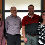 Karen Galbraith, left, and her husband Steve Dolson are in the process of transferring their farm ownership and management to
Geoff and Sally McMullen, who they didn’t know before the transition process started.