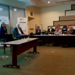 Brent VanParys from BDO (left), Margaret Hudson of Burnbrae Farms, and George Sinker, a lawyer specializing in agribusiness and family enterprise, detail their expertise and experience with transition planning during a panel session at CAFA’s Farm Transition Update in London.