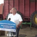 Ontario Premier Doug Ford announces $50 million more in funding for the Ontario Risk Management Program at Craven Farms in Chatham-Kent.