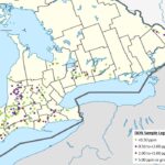 DON levels across Ontario based on the 2020 OMAFRA survey.