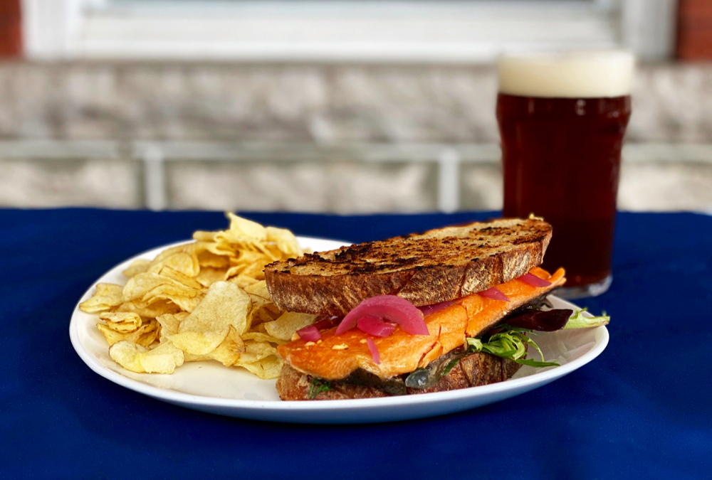 A trout sandwich created through the Re(PURPOSE) project.