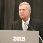 Tom Vilsack speaking at the 2019 World Dairy Expo.