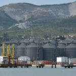 Grain storage at a Russian seaport. (Pridannikov/iStock/Getty Images)