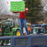 Protesters think that rules for workers introduced by the province are inconsistent with federal guidelines and impractical.