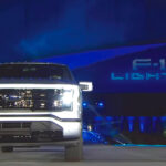 Jim Farley, Ford’s president and CEO spoke during the launch of the F150 Lightning.