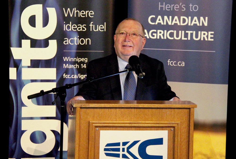 Ralph Eichler, shown here at Ag Days in Brandon in 2019, is again Manitoba’s minister of agriculture. (Manitoba Co-operator photo by Allan Dawson)
