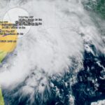 Tropical Storm Nicholas in the Gulf of Mexico on Sept. 14, 2021. (Nesdis.noaa.gov)