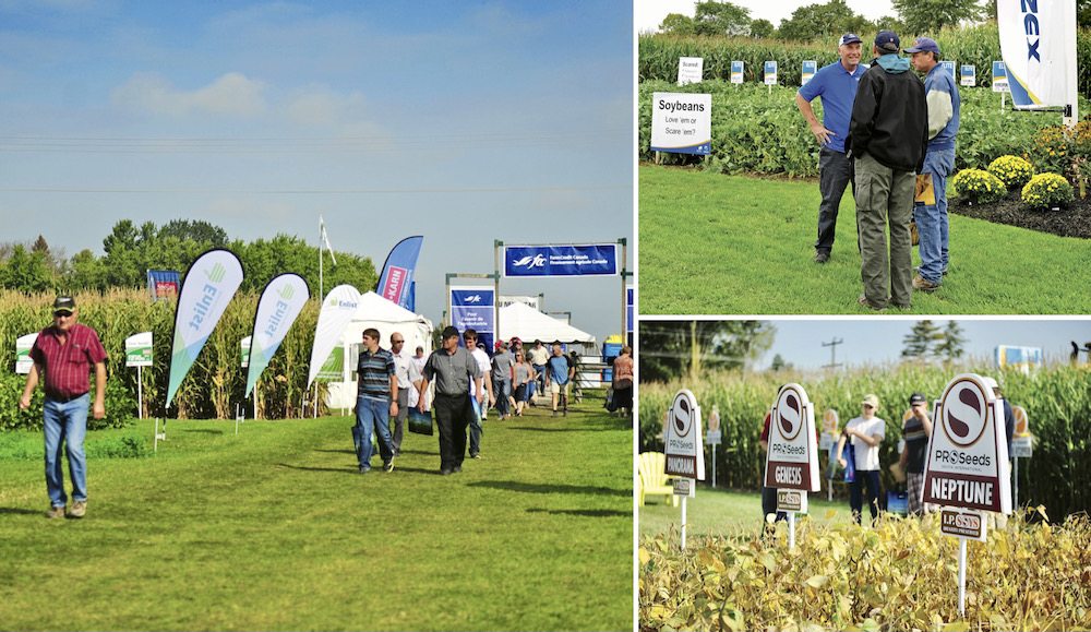 Scenes from the plot displays at past Canada’s Outdoor Farm Shows.