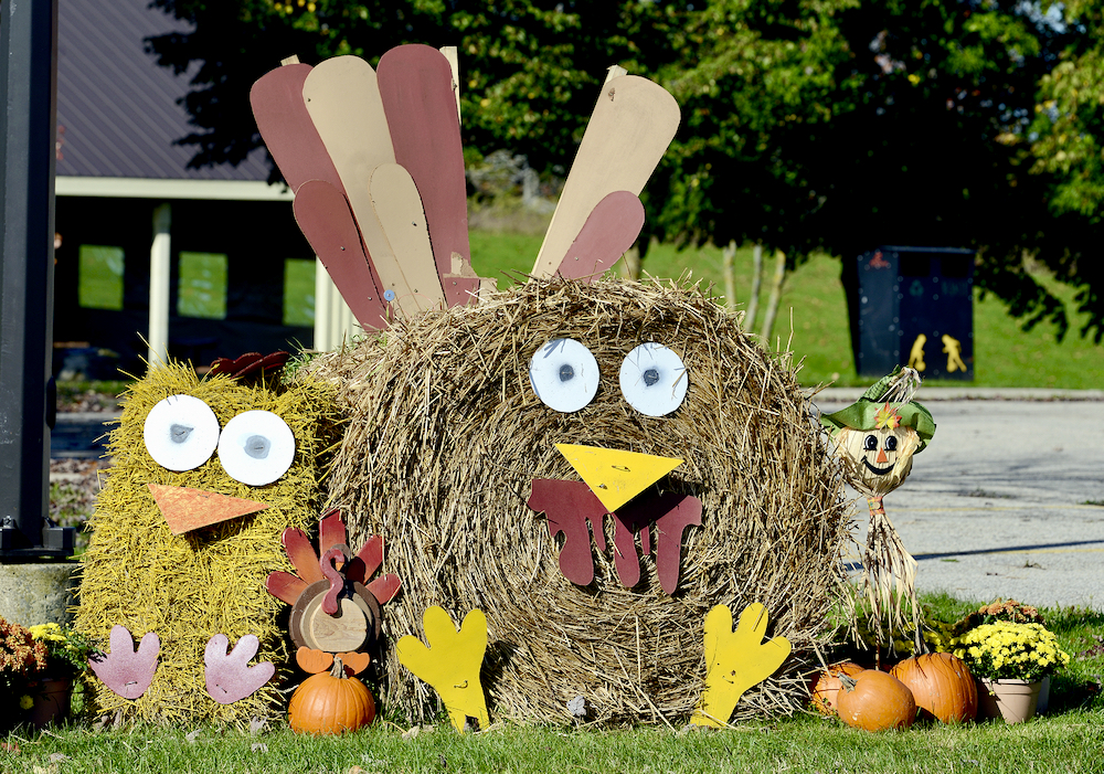 The Township of Amaranth office selected turkeys as their bale trail theme, which is stop 26 on the map.