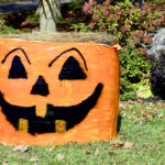 An autumn bale trail would be complete without at least one pumpkin.