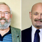 Left: John Hemsted, the new chair of Ontario Sheep Farmers. Right: Marc Carere, outgoing OSF chair.