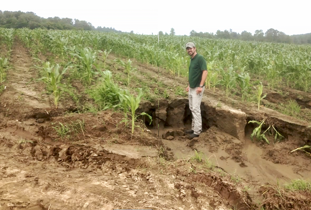 Joshua Faulkner is heading up a long-term evaluation of conservation watersheds to examine water quality and phosphorus run-off to help policy makers create effective programs to assist farmers with soil erosion and nutrient loss.