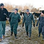 Chris Clark (left) of the Western College of Veterinary Medicine routinely attends public meetings and regularly speaks to the media about agriculture.