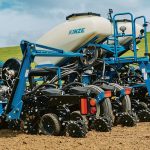 The new Kinze True Speed high-speed planter provides a combination of placement and accuracy at 12 m.p.h., taking full advantage of the Blue Drive electric drive metering system. This ground speed is about two m.p.h. faster than most of the high-speed planters now on the market.