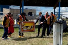 Peepeekisis Cree Nation hosted Crown–Indigenous Relations Minister Marc Miller on Aug. 3, 2022. (@MarcMillerVM photo via Twitter)
