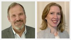 Suzanna Dalrymple will transition into the role of CEO of Gay Lea Foods Oct. 31, replacing Michael Barrett (left) who is retiring at the end of this year.