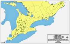 Corn ear mould and deoxynivalenol (DON) survey sampling locations and results in 2022.
