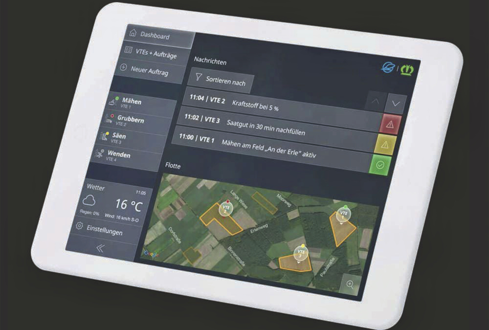 Operators can monitor and control the autonomous machine through a mobile device.